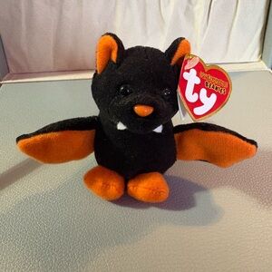 Ty Black and Orange Bat Plush